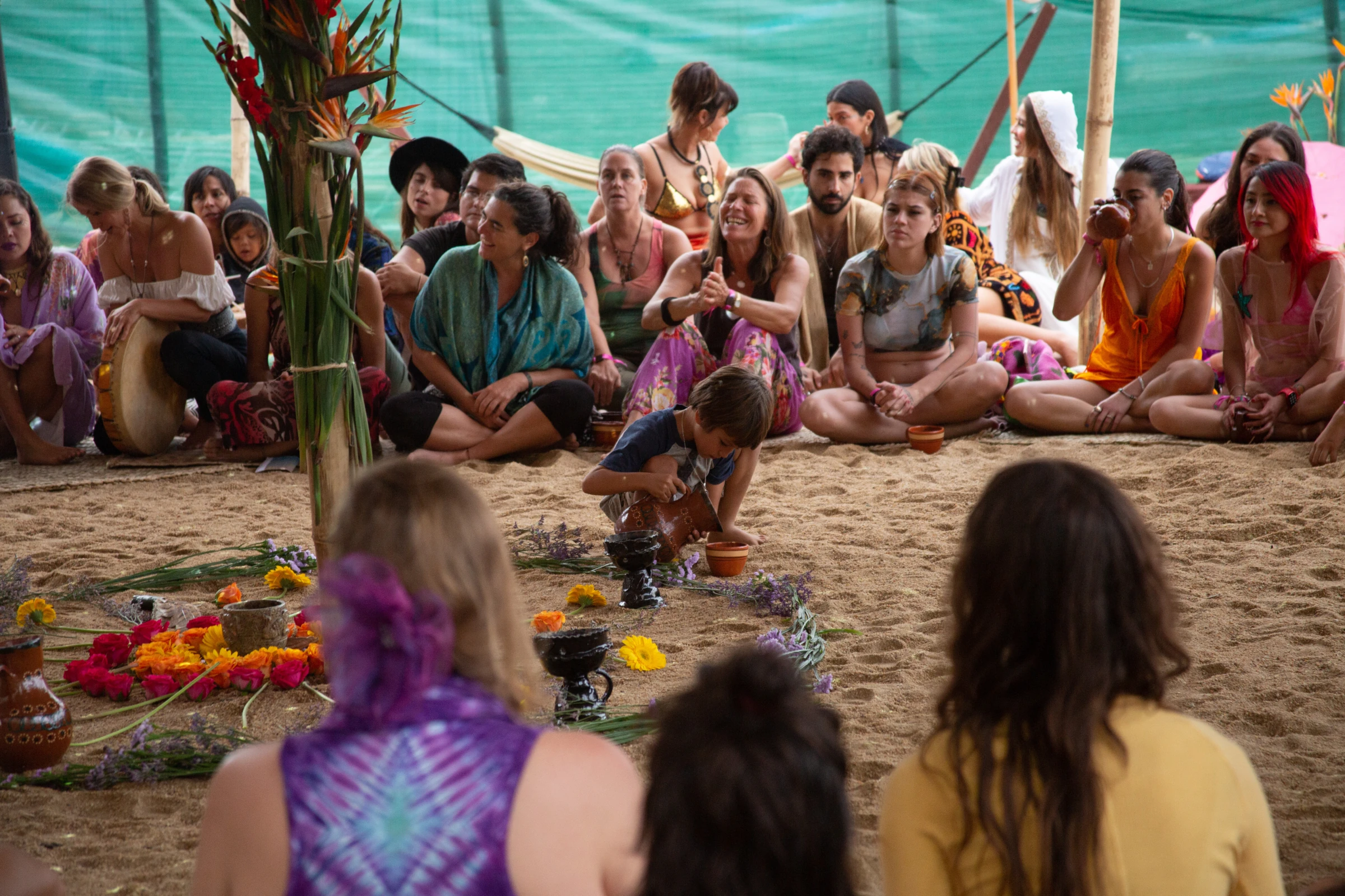 Participants sitting in a workshop circle